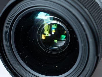 Abstract focus lens focused on a central point